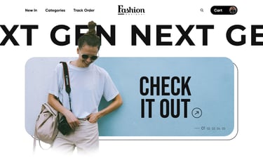 Fashion Store ecommerce website homepage design