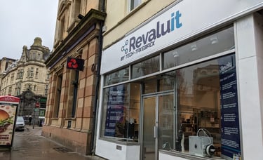 The Revaluit shop front, situated on Brighton's busy North Street