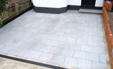 Basic grey slab driveway