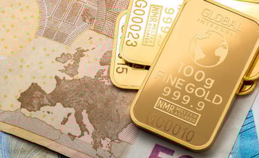 gold layed out showing how a gold ira may protect against inflation
