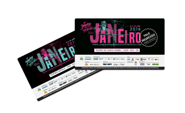 tickets preto, rosa e azul