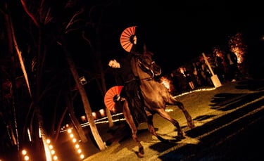 Flamenco equestrian show at corporate event in Villa El Rincon Marbella