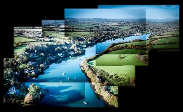 A large joiner image of Mylor Creek in Cornwall