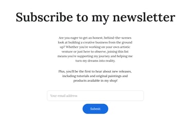 A page on the website of Alex Goddard showing how to subscribe to my newsletter