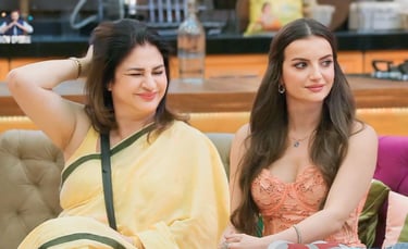 Natalia Janoszek with Kunickaa Sadanand in Bigg Boss 19. Natalia has been styled by Rima Mishra