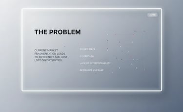 digital problem slide layout showing abstract problem definition elements