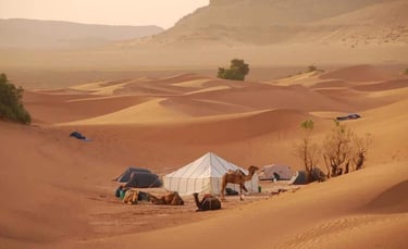 nomadic tent in chigaga desert zagora with soul of nomads