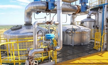 Außenbereich einer Chemieanlage