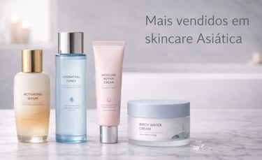 cosméticos mais procurados skincare asiática coreana Amazon Brasil