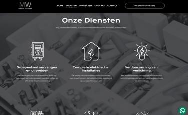 M.W. Elektra Techniek services: fuse box, installations, and LED lighting solutions