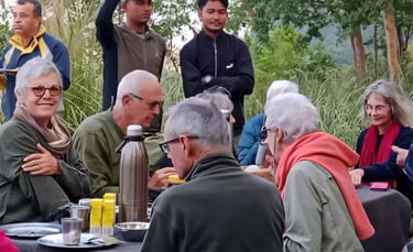 breakfast in Bardia National Park