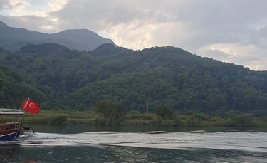 a boat in river