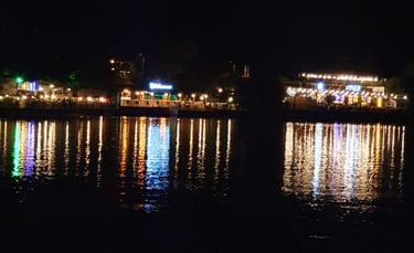 Dalyan river at night time