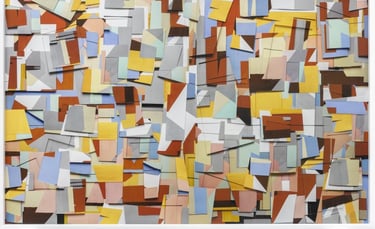 Obra abstrata Vik Muniz