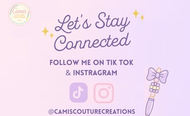 Follow me on my socials to stay connecteed