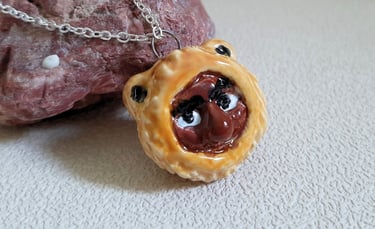 animal ceramic charm handmade unique craft jewellery leo charm