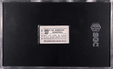 1948 Topps Magic Photos #3-B Ed Macauley All American Basketball Card (back)