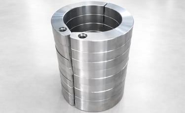 Split ring in two halves for rolling mill shaft assembly, drawing No. 8.042098.E overview