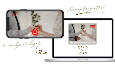Servicio de streaming para bodas de Cádiz Bodas, retransmisión profesional en directo