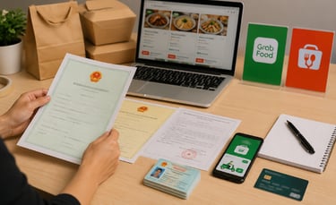 Giấy tờ bán đồ ăn