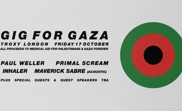 Paul Weller, Primal Scream, Inhaler & Maverick Sabre Unite for Gig for Gaza at the Troxy