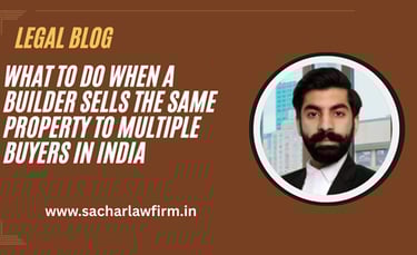 What to Do When a Builder Sells the Same Property to Multiple Buyers in India