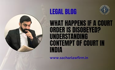 What Happens If a Court Order Is Disobeyed? Understanding Contempt of Court in India