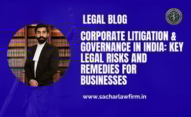 Corporate Litigation & Governance in India: Key Legal Risks and Remedies for Businesses