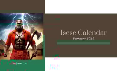 Isese Calendar February 2025 - Known Your Orisha's Ose - Worship Day