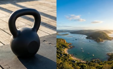 Functional training equipment with an ocean view on the Garden Route