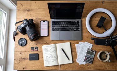 Business equipment and deductible expenses for an OnlyFans creator
