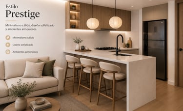 diseño interior estilo prestige japandi moderno