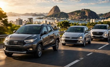 Carros mais vendidos do Brasil em abril de 2026: Fiat Strada, Volkswagen Polo e Hyundai Creta