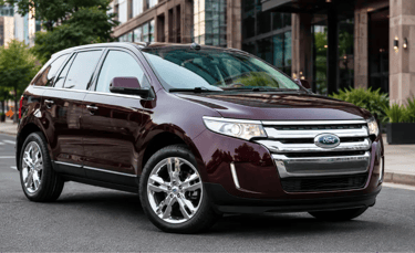 Ford Edge Limited 2014 estacionado em rua urbana com visual frontal e acabamento cromado