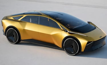 Kia EV8 sucessor do Stinger carro futurista elétrico topo de linha da marca com design moderno