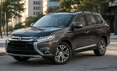Mitsubishi Outlander Comfort 2018 preta em cenário urbano