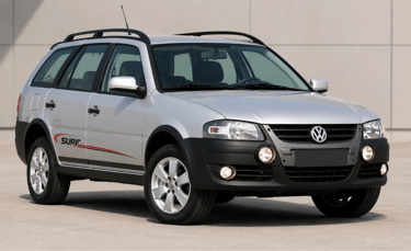 Volkswagen Parati Surf 2012 prata com motor AP e visual original em showroom neutro