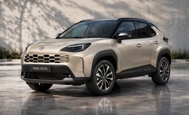 Toyota Yaris Cross 2026 frontal original com consumo de 25 km/l