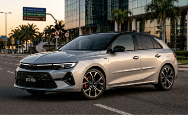 Renderização do Chevrolet Vectra GT-X 2026 hatch médio esportivo conceito