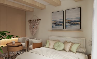 Diseño de interiores - habitacion boho