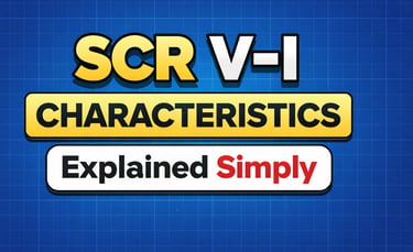 “SCR V-I characteristics explained with breakover voltage and holding current”