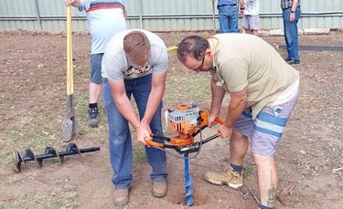 Digging post holes
