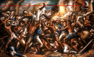 Illustration historique de la bataille de Vertières, dernier co