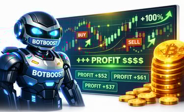 Automated crypto scalping bot executing fast trades with profit