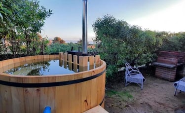 cabaña con tinaja en pichilemu
