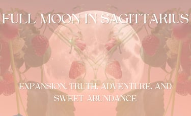 Full moon in Sagittarius - Strawberry moon 