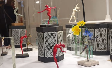 Caroline Weidman's figurines on display at The Minories, Colchester