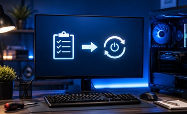 pc checklist reinicio