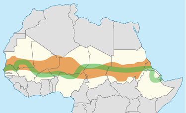 Image of the route of the Great Green Wall in Africa