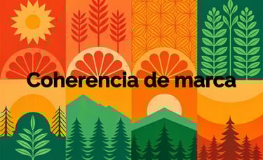 imagen prediseñada con una paleta de colores gradual mostrando coherencia de marca